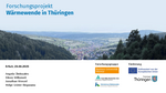 WithStand - Forschungsprojekt Wärmewende in Thüringen, 23.04.2025