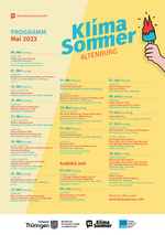 KlimaSommer Altenburg - Programm Mai 2023