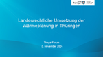 Cornelia Gießler - Landesrechtliche Umsetzung der Wärmeplanung in Thüringen