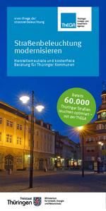 Straßenbeleuchtung modernisieren Straßenbeleuchtung modernisieren ist ein Flyer über das Einsparen an Energiekosten bei Senkung des Energieverbrauchs.