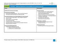 Workshops - Inhalte und Ablaufplan KEM 11 (Start Sep. 2023)