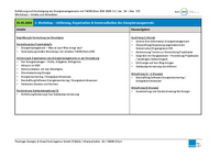 Workshops - Inhalte und Ablaufplan KEM 13 (Start Jan. 2026)