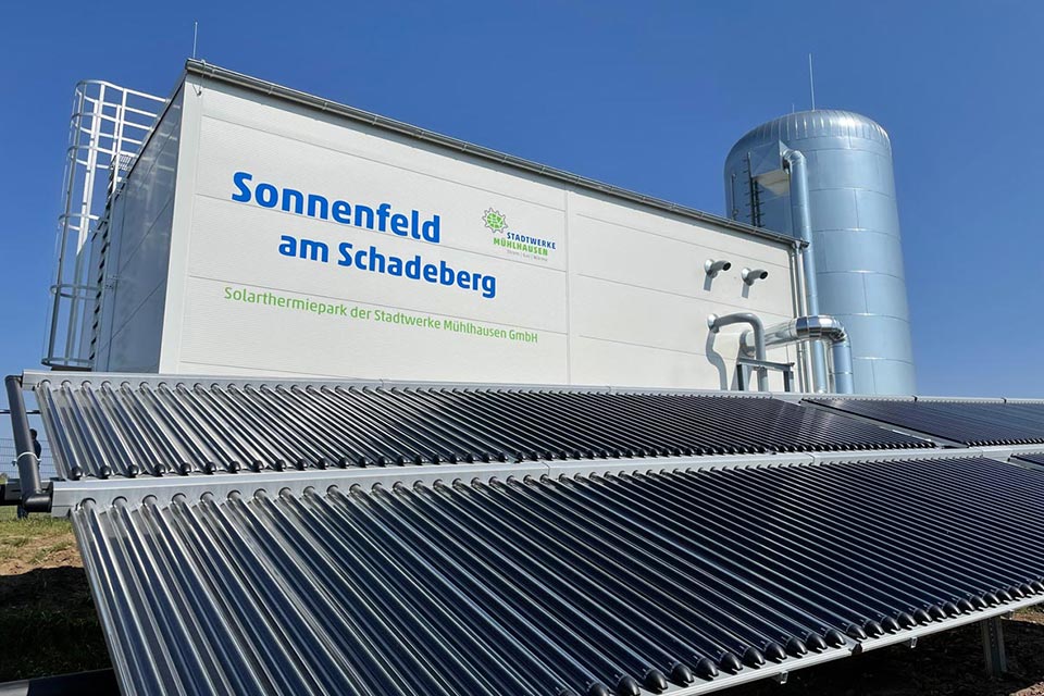Solarthermieanlage Mühlhausen Thüringens größte Solarthermieanlage in Mühlhausen