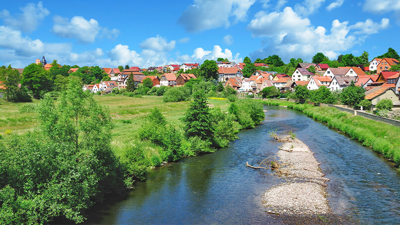 Blick auf Breitungen in Thüringen (c) travelpeter